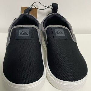 Quiksilver Kids Black and Gray Slip-On Sneakers